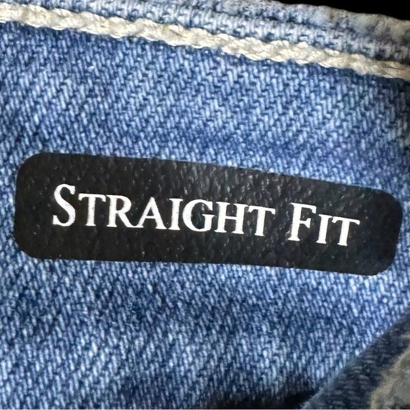 JUDY BLUE Los Angeles 16w high rise straight fit light wash distressed jeans EUC - Picture 13 of 16